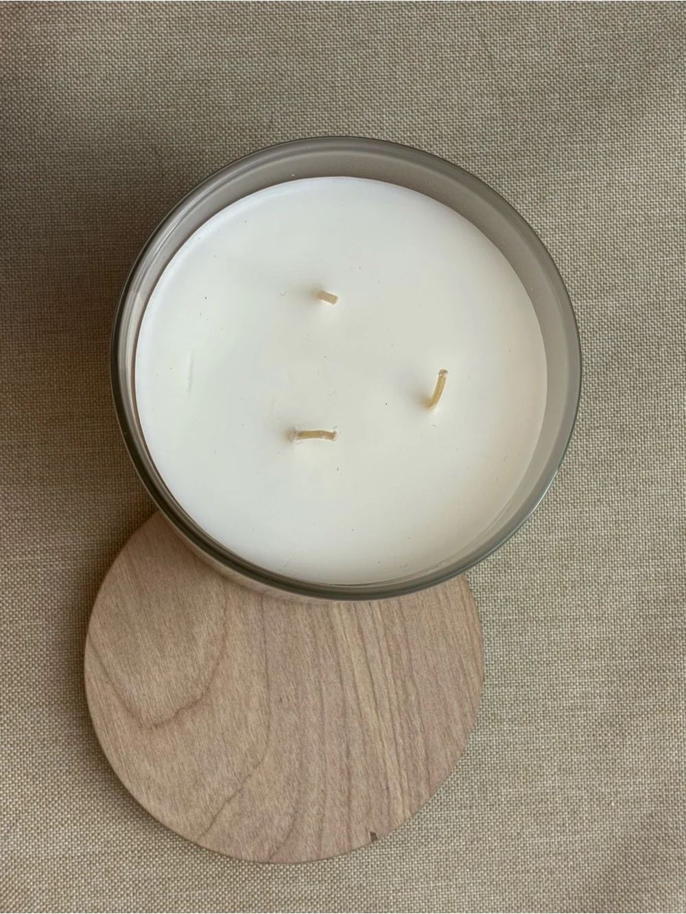 Hayride Toddy Scented Candle - Cream Glass